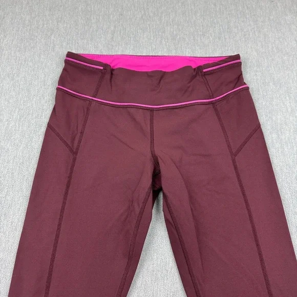 Lululemon Womens Leggings 8 Red Pace Queen Tight 26" Luxtreme Yoga Athletic - Picture 2 of 15